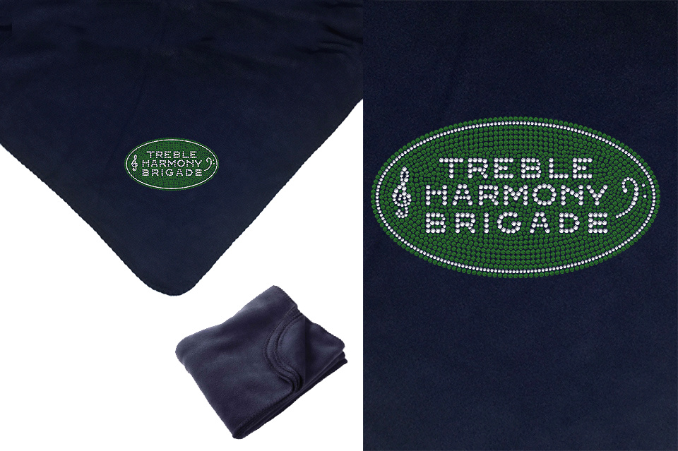 Fleece Blanket with Rhinestone Logo