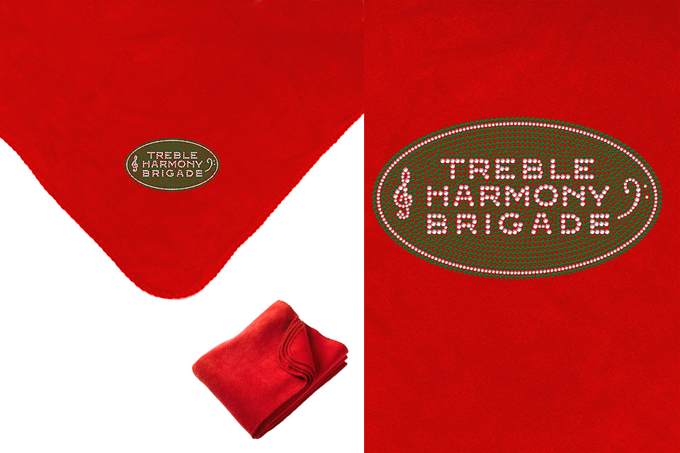 Fleece Blanket with Rhinestone Logo