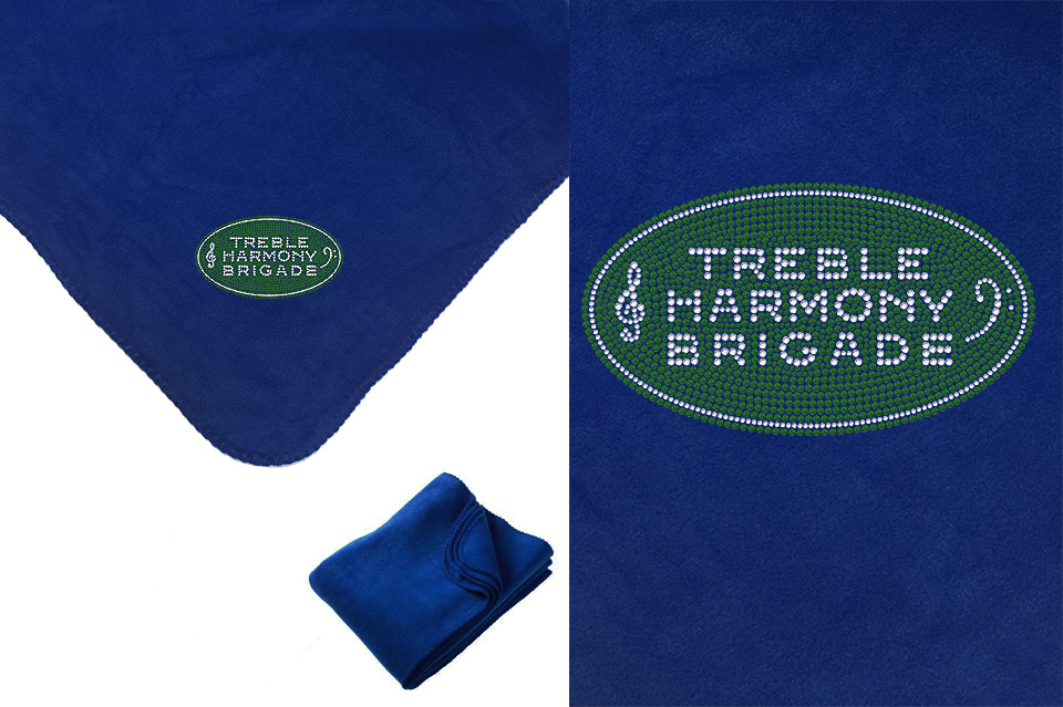 Fleece Blanket with Rhinestone Logo