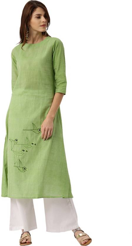Women Self Design A-line Kurta S