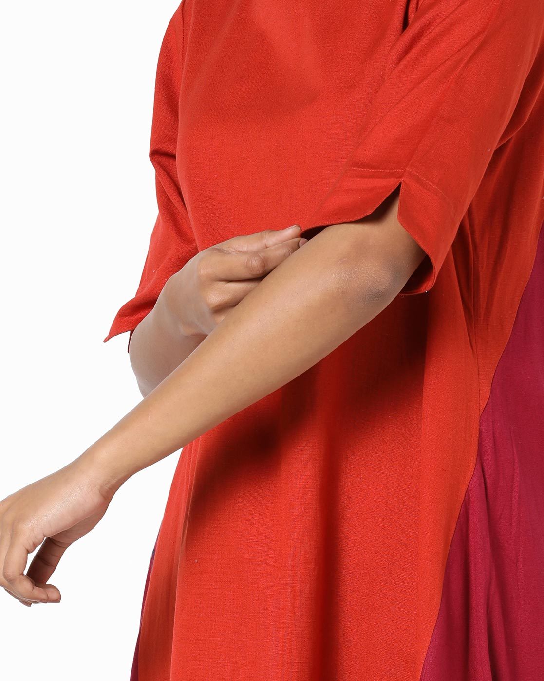 Colourblock Panelled Kurta  M