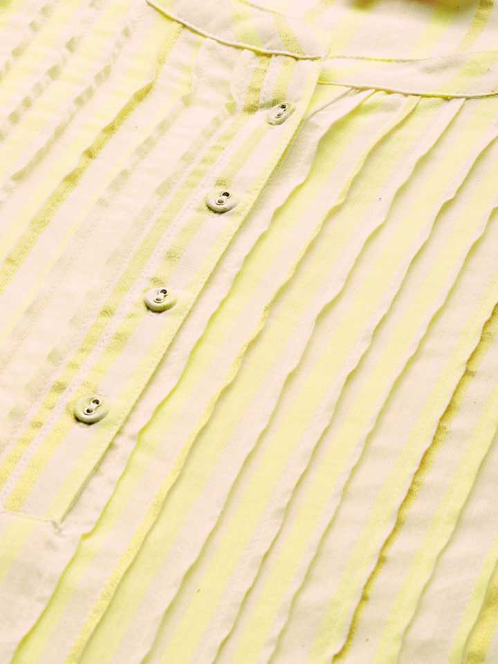 Women Striped Straight Kurta : L