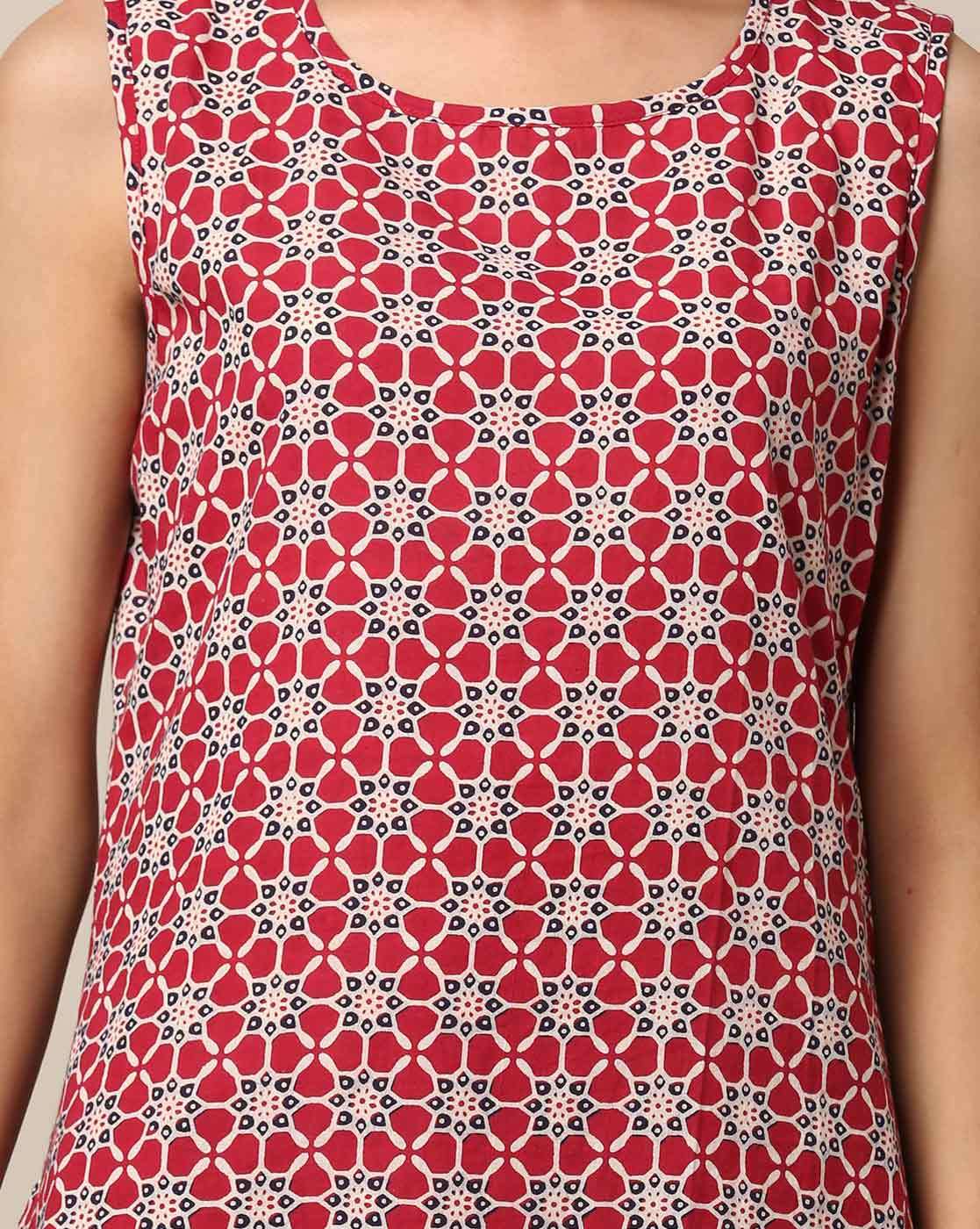 Sleeveless A-line Dress : L