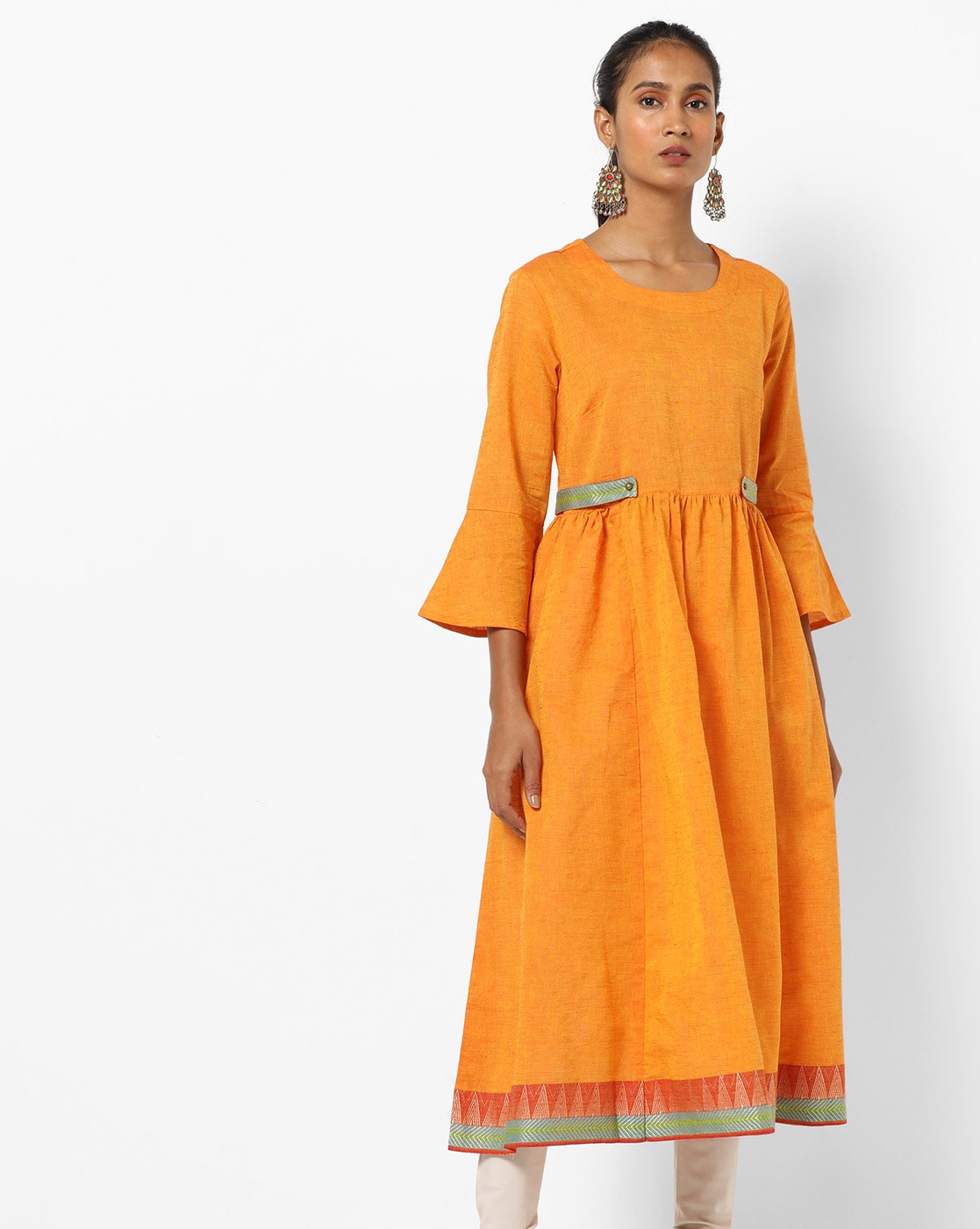 A-line Kurta with Bell Sleeves M