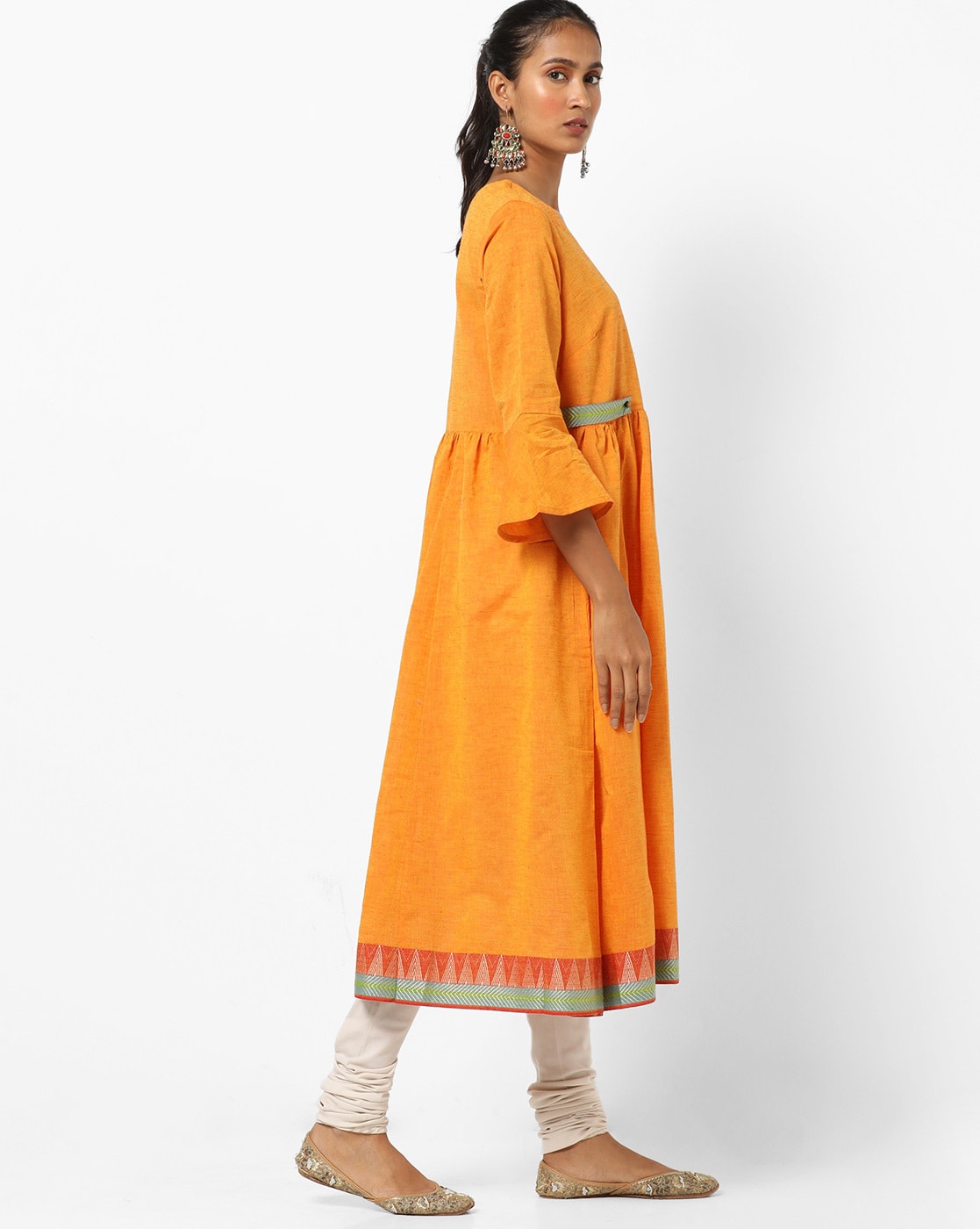 A-line Kurta with Bell Sleeves M