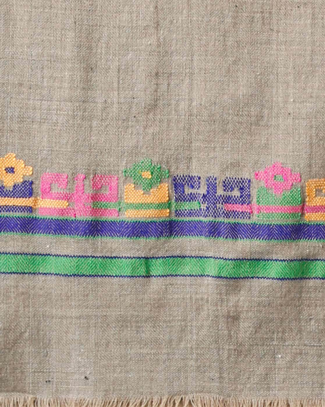 Handloom Pure Wool Kullu Stole