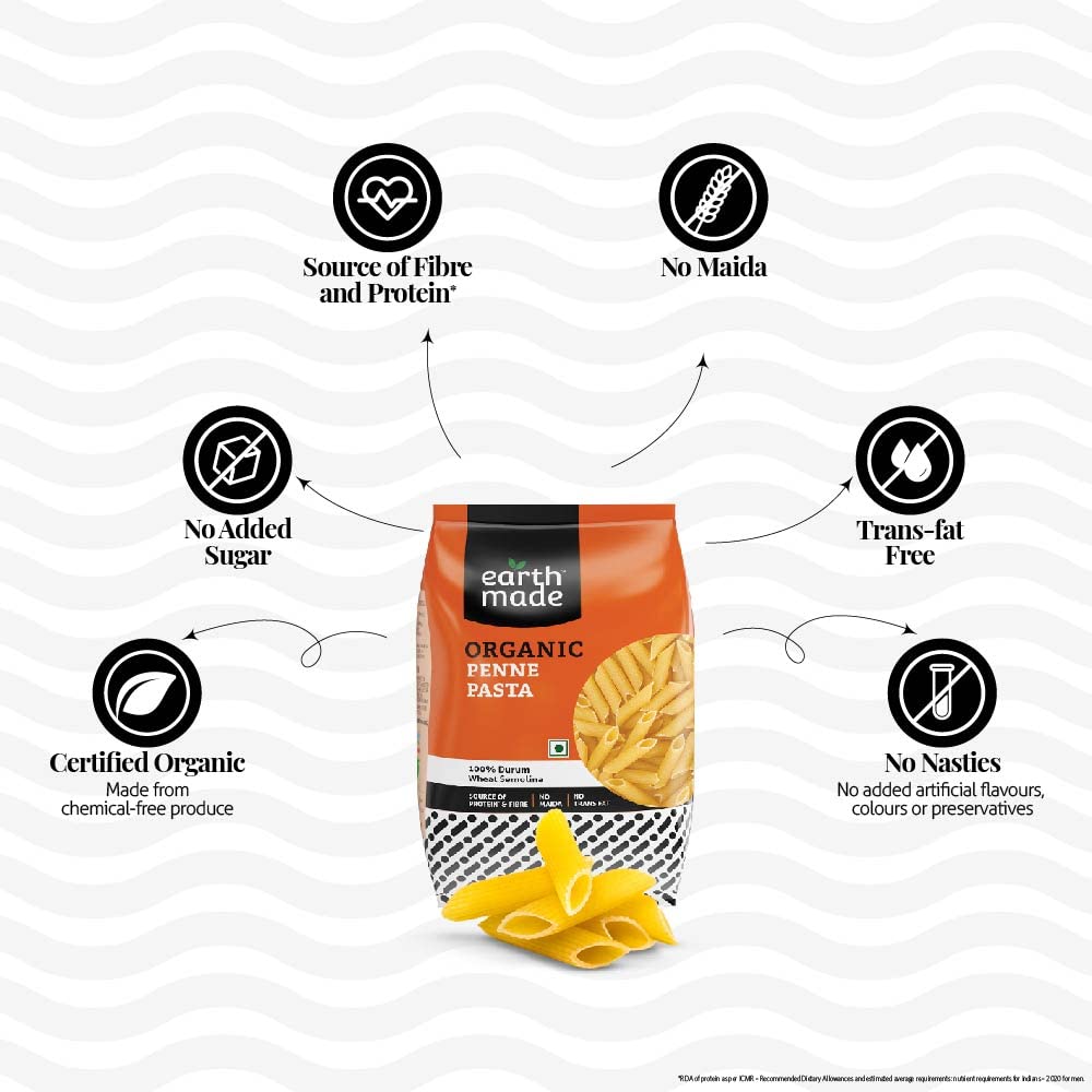 Organic Penne Pasta 500gm