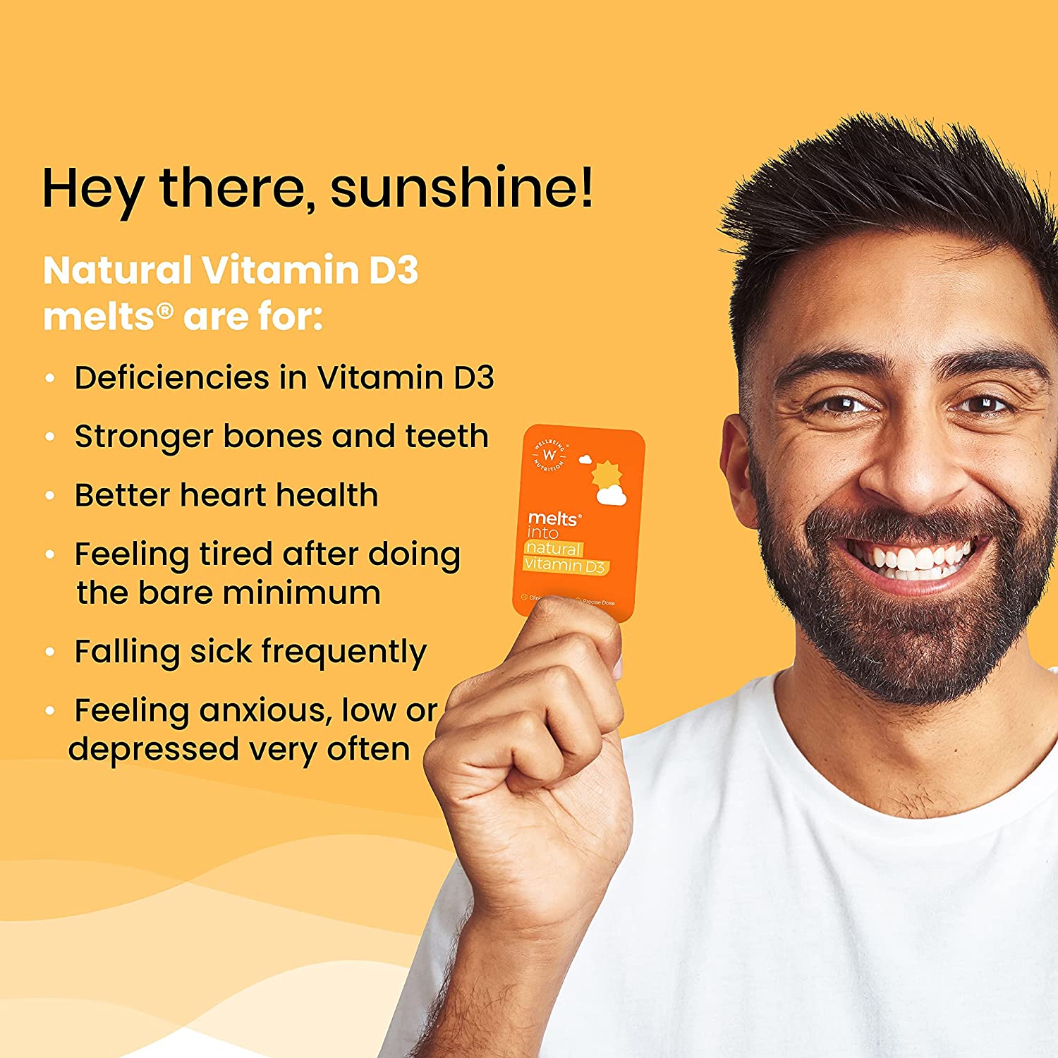 Wellbeing Nutrition Melts Natural Vitamin D3+K2 (MK-7)
