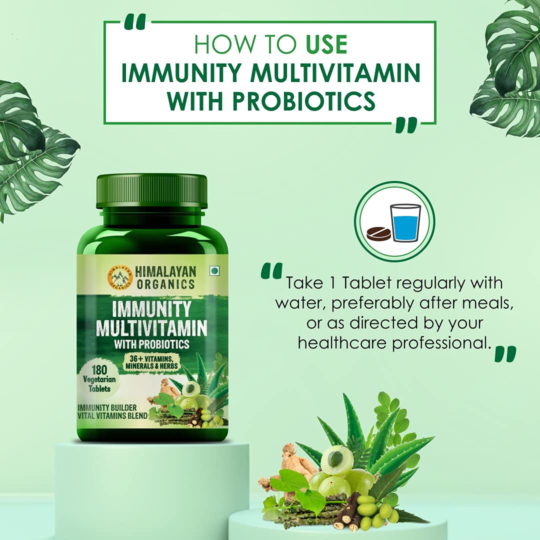Immunity Multivitamin with Probiotics with Vitamin C, D, K2, Zinc, Ginseng, Giloy, Biotin For Men & Women
