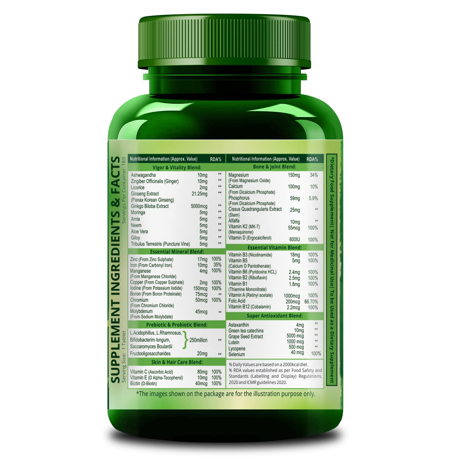 Multivitamin with Probiotics 180 Tablets