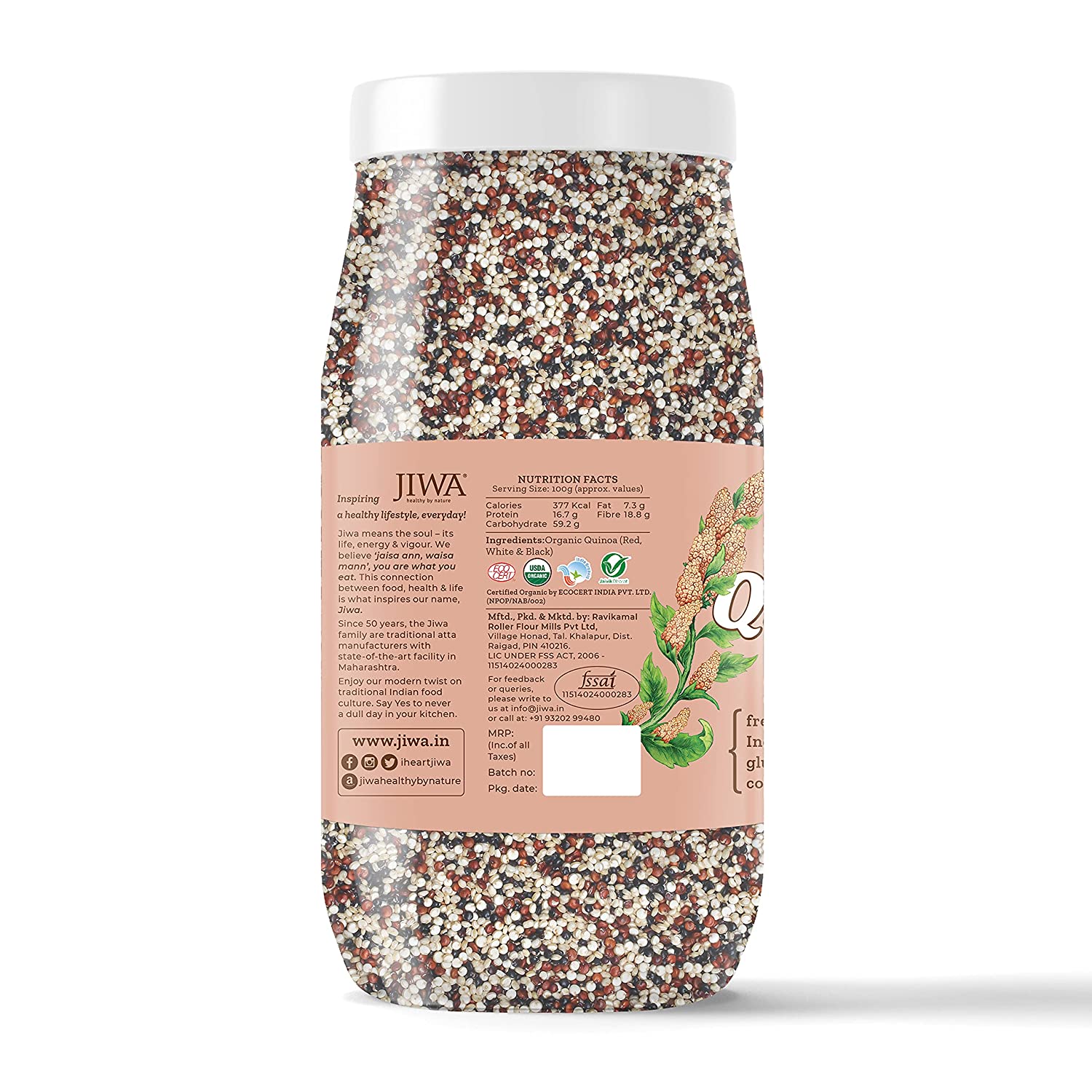 Organic Tricolor Quinoa 1 Kg