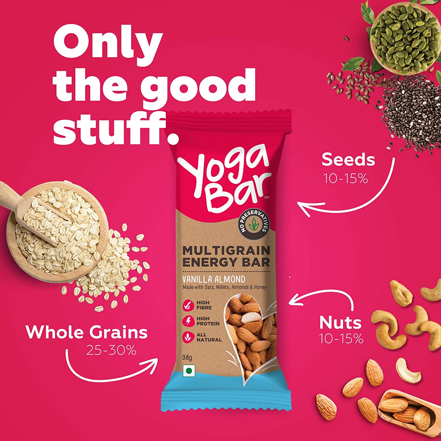 Vanilla Almond Multigrain-Energy Bars 38gm