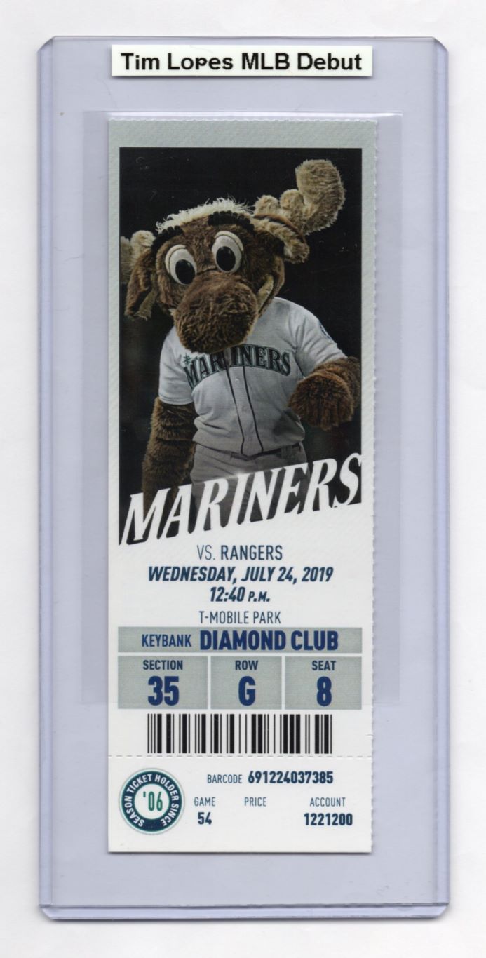 Tim Lopes MLB Debut 20190724 Seattle Mariners vs Texas Rangers Full
