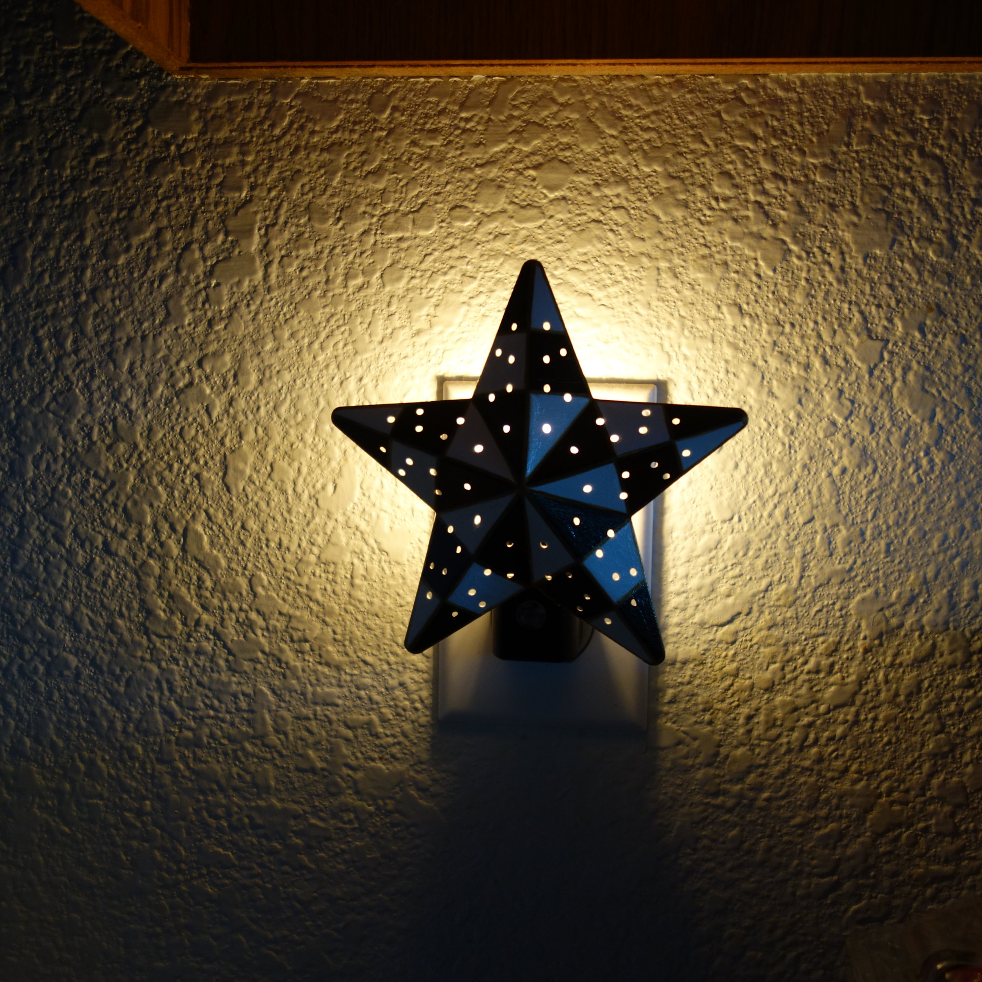Checked Night Light Texas Star