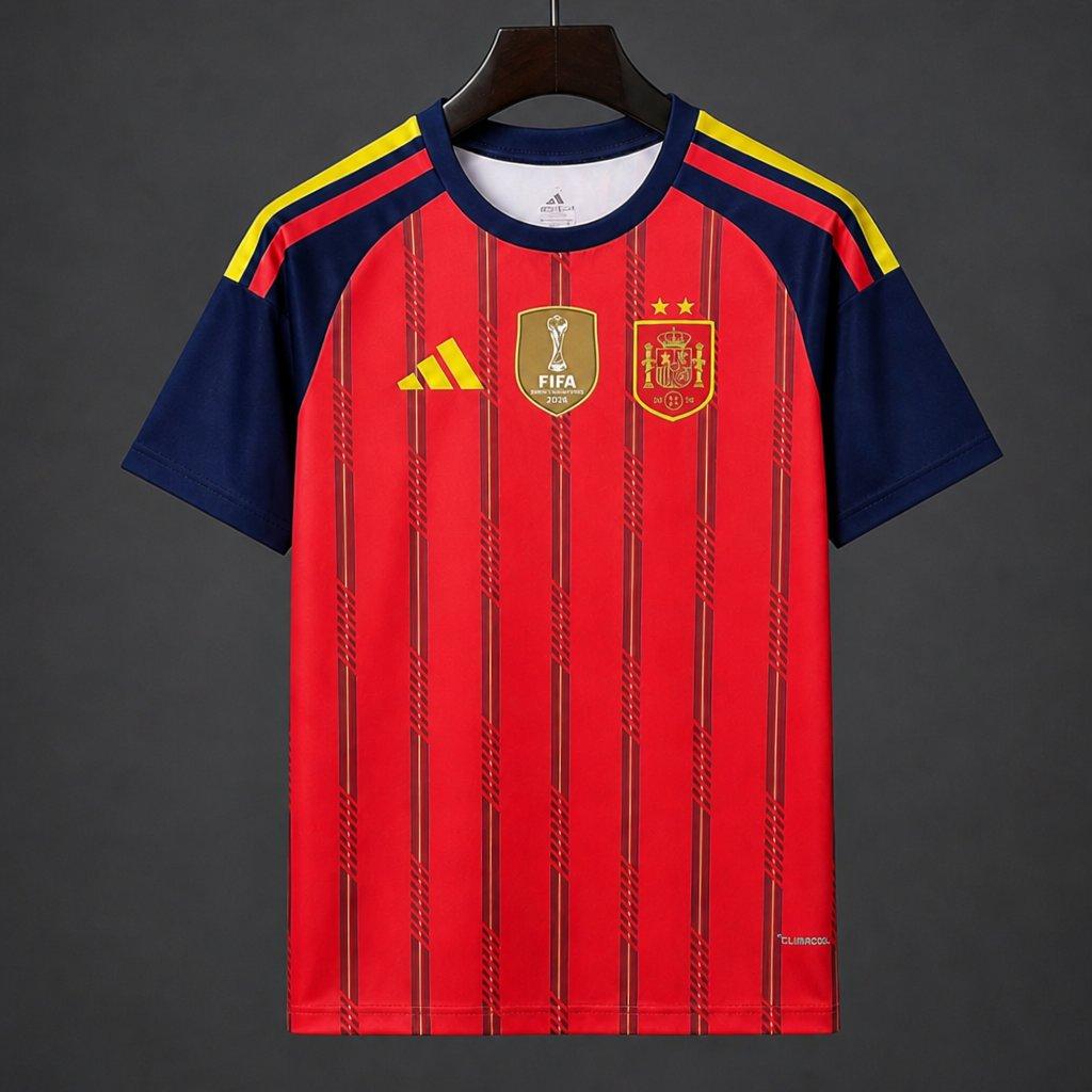 Spain 2 stars World Cup jersey adults