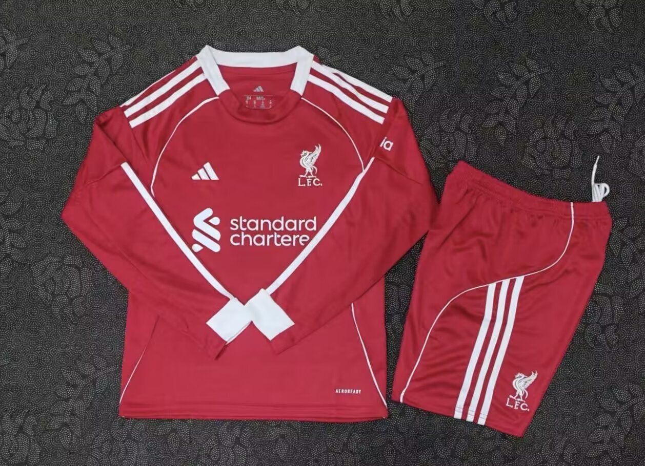 Liverpool home long sleeve kids