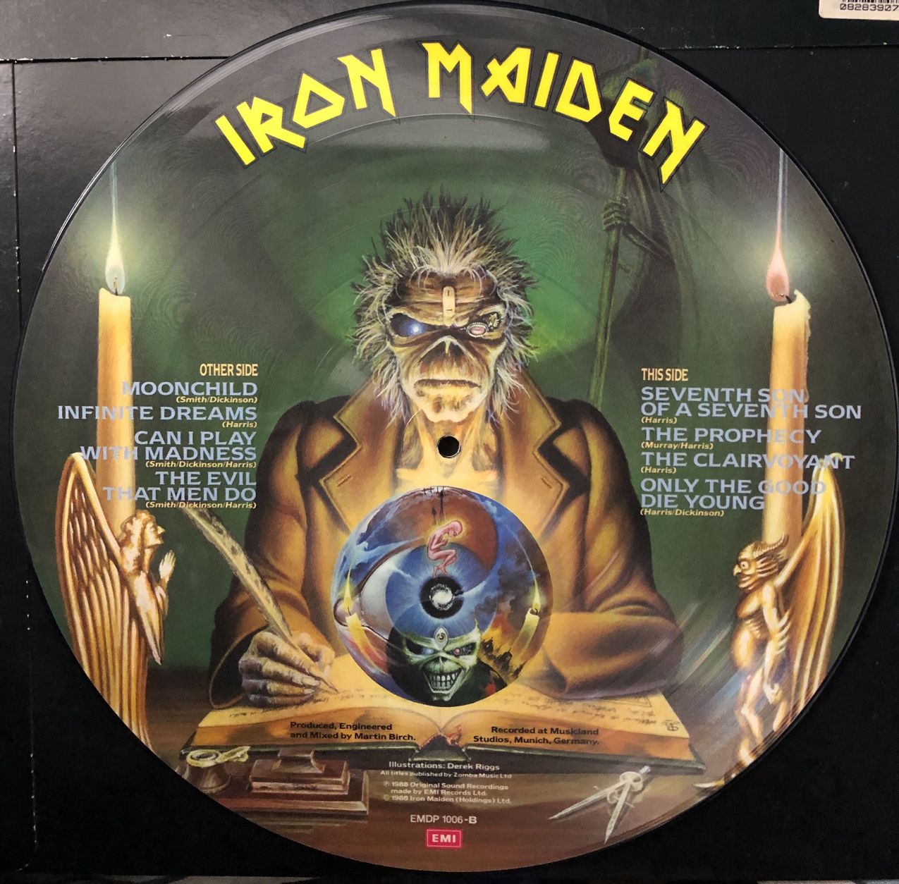 Iron Maiden Seventh Son Of A Seventh Son UK Limited Edition Picture Disc