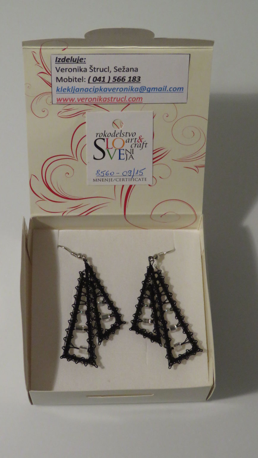 Uhani 5 - črni metalizirani