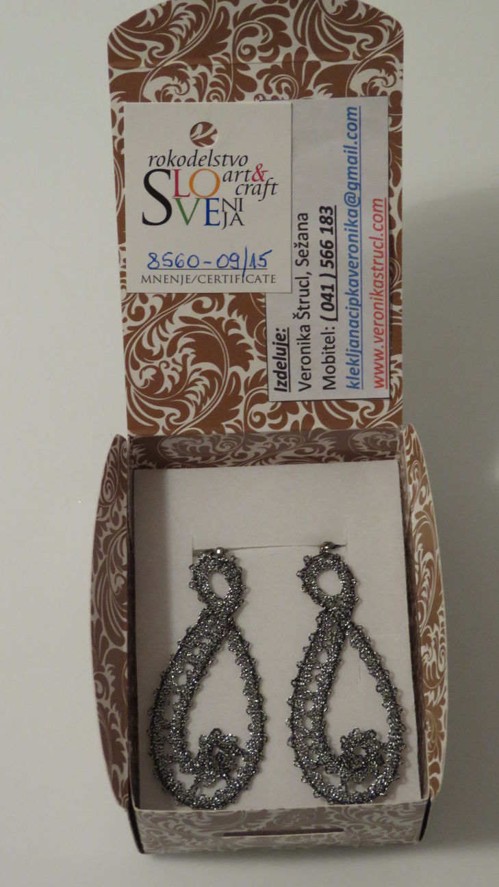 Uhani 4 - sivi metalizirani