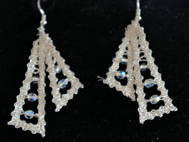 Uhani 5 - srebrni metalizirani / Silver Metalized