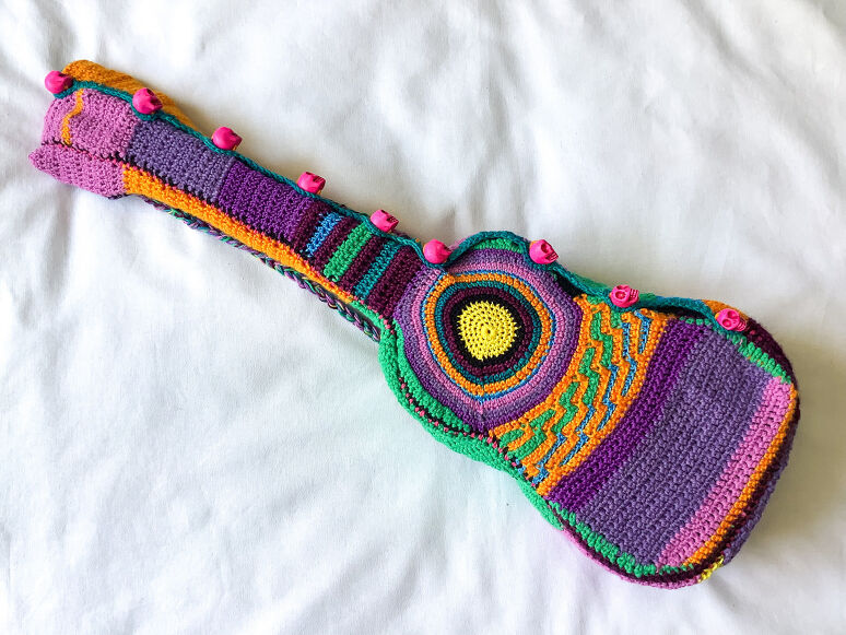 Colourful sunny skulls Concert Ukulele Bag