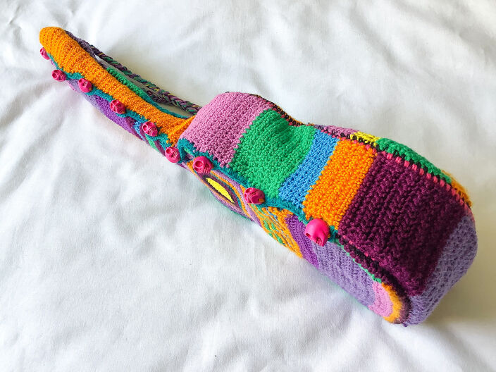 Colourful sunny skulls Concert Ukulele Bag