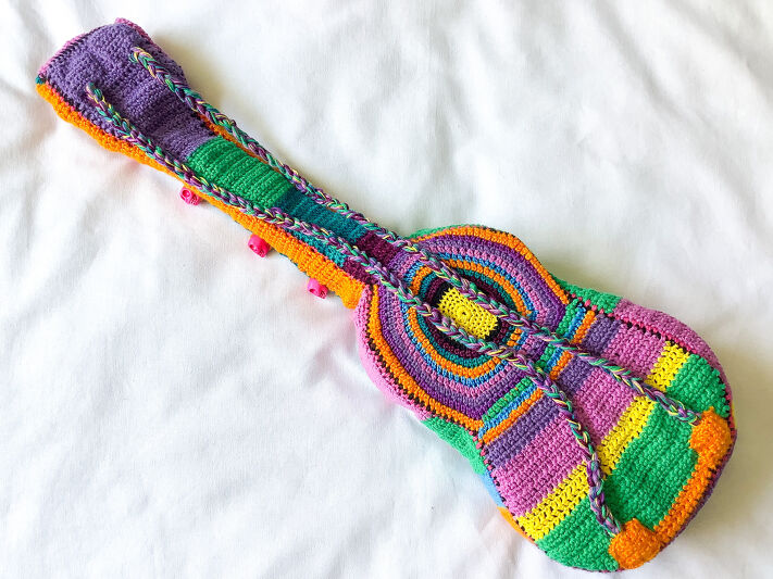 Colourful sunny skulls Concert Ukulele Bag