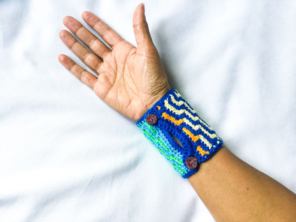 Blue and green bracelet