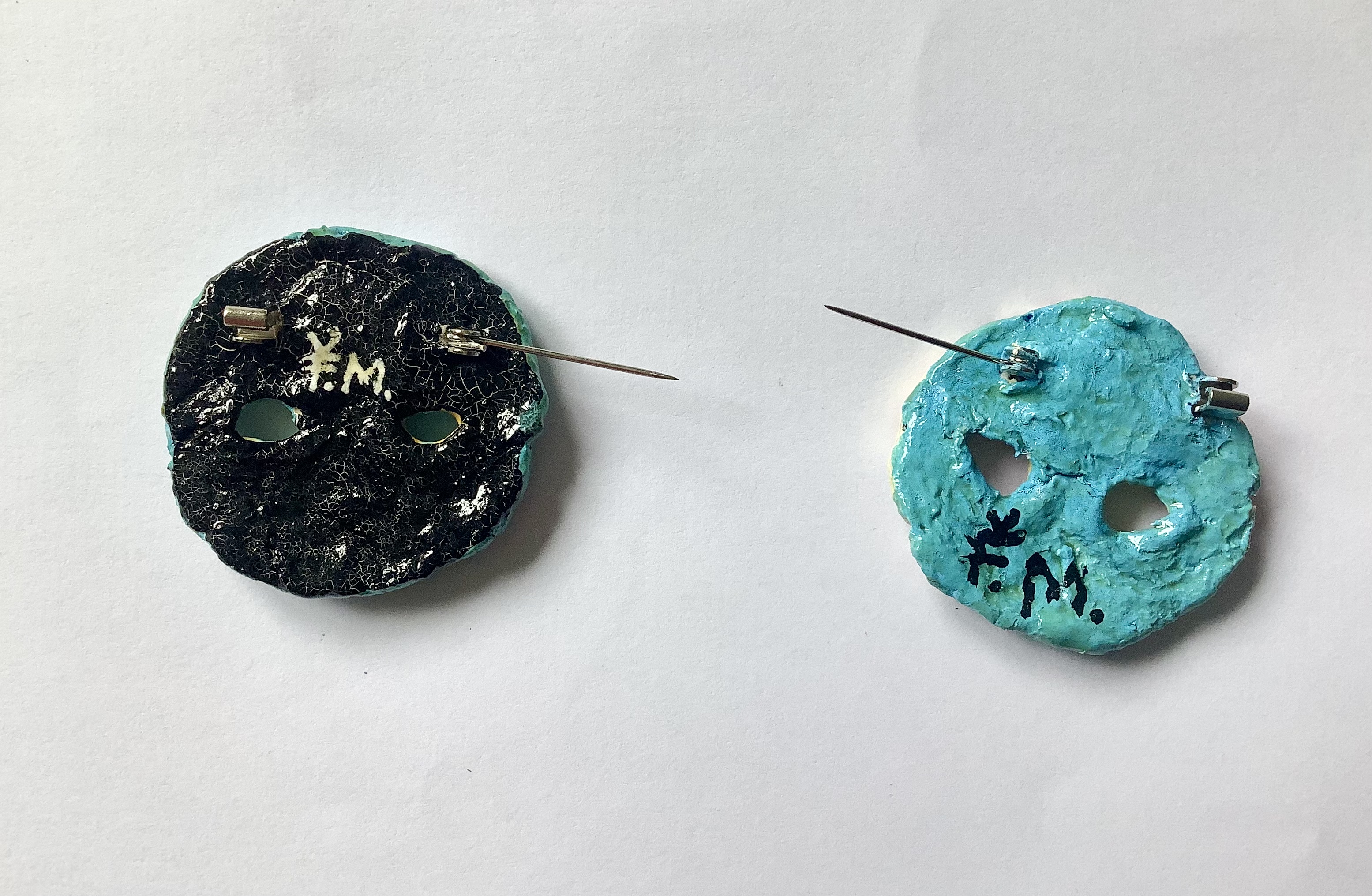 Cute button brooches