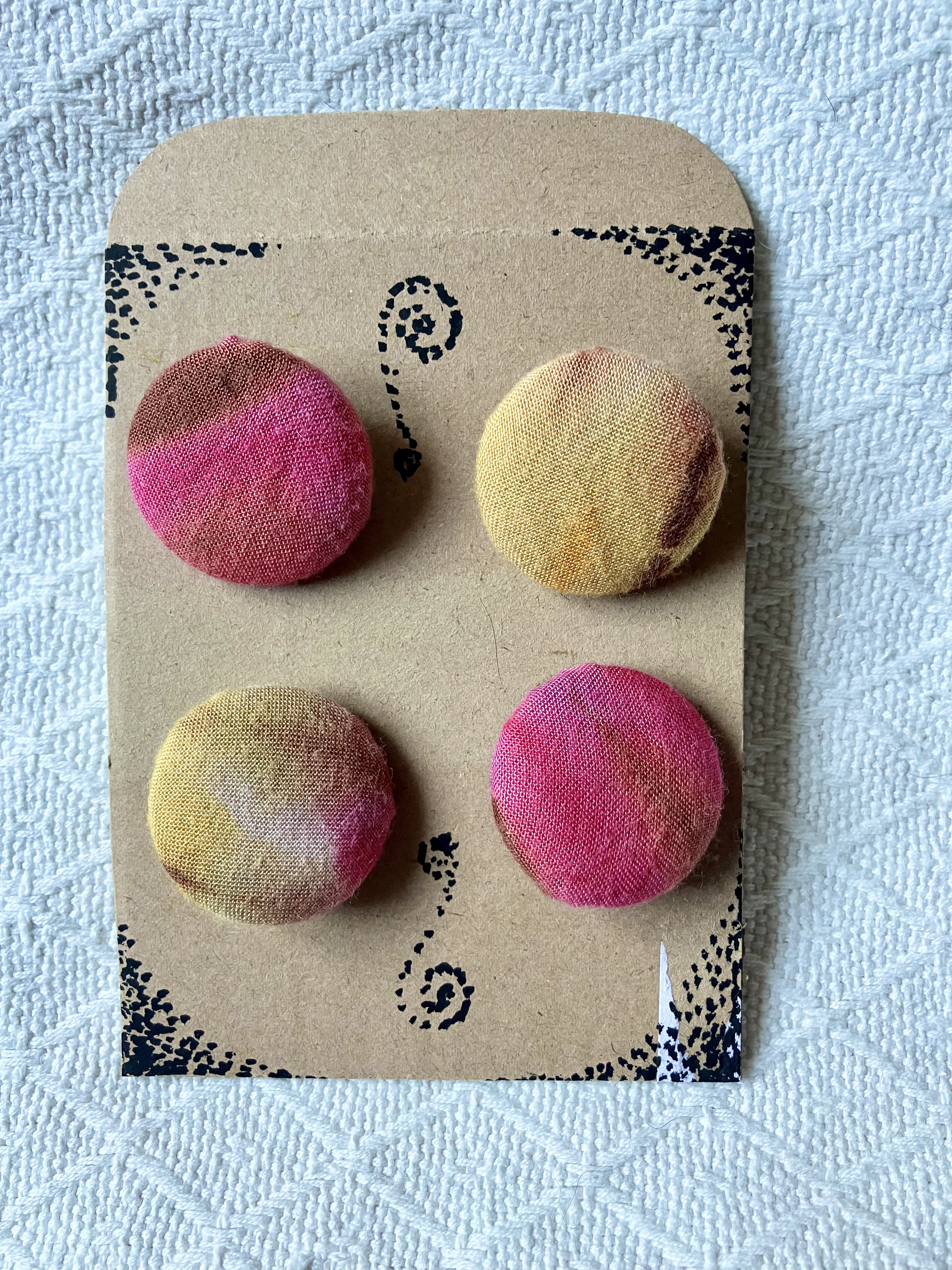 Colourful pattern buttons