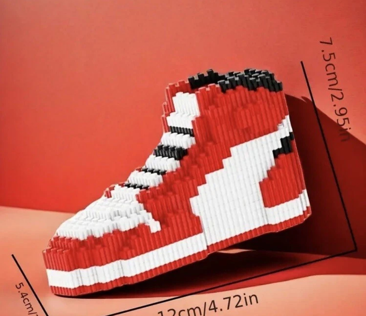 Trainers Building Block Set Basketball Shoes Model - Red