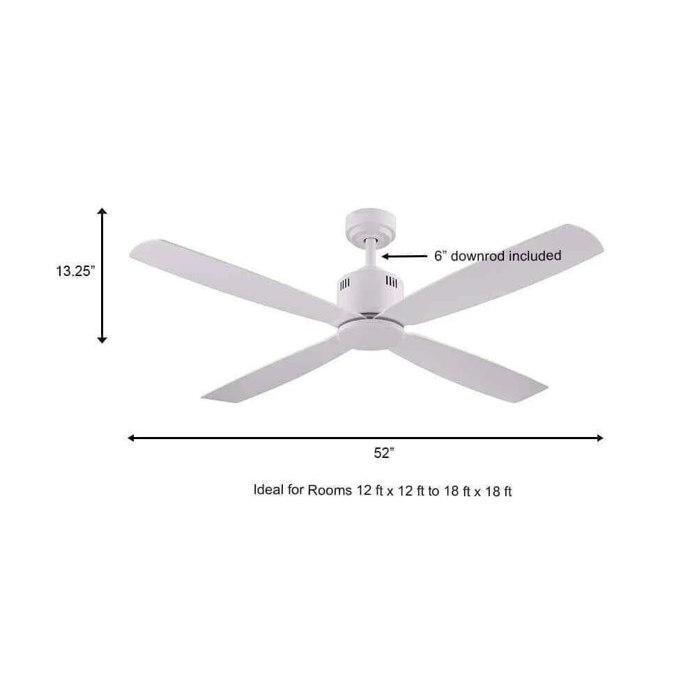 Home Decorators Collection Kitteridge 52 in. Indoor White Ceiling Fan