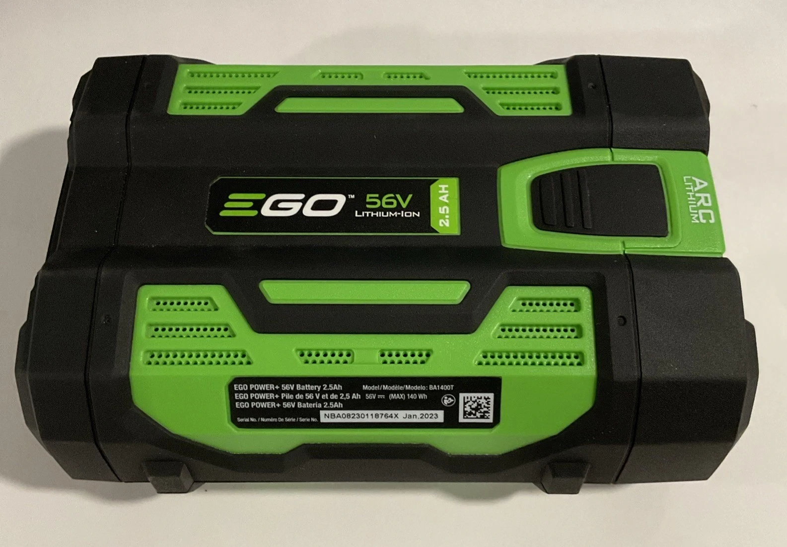 Genuine EGO 56V BA1400T 2.5 Ah Lithium-ion Battery with Fuel Gauge JAN2023