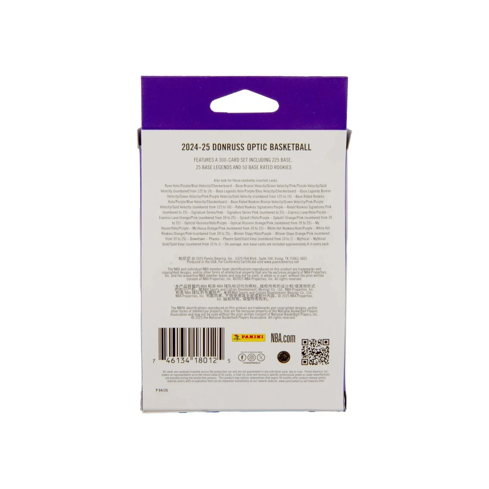 LOT OF 4! 2024-25 Panini Donruss Optic Basketball Trading Cards Hanger Boxes