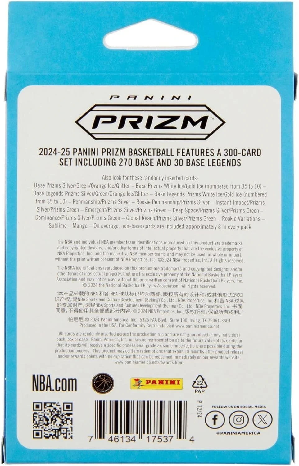 2024-25 Panini Prizm NBA Basketball Hanger Box Exclusive Sealed
