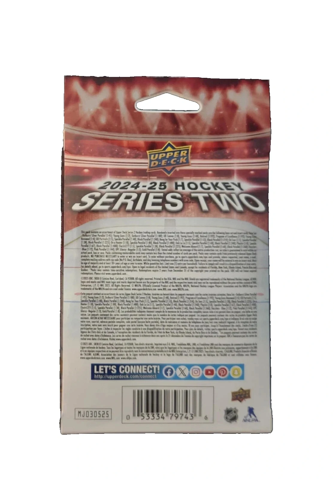 Upper Deck 2024-25 Hockey Series Two Hanger Box 24 Cards Sealed