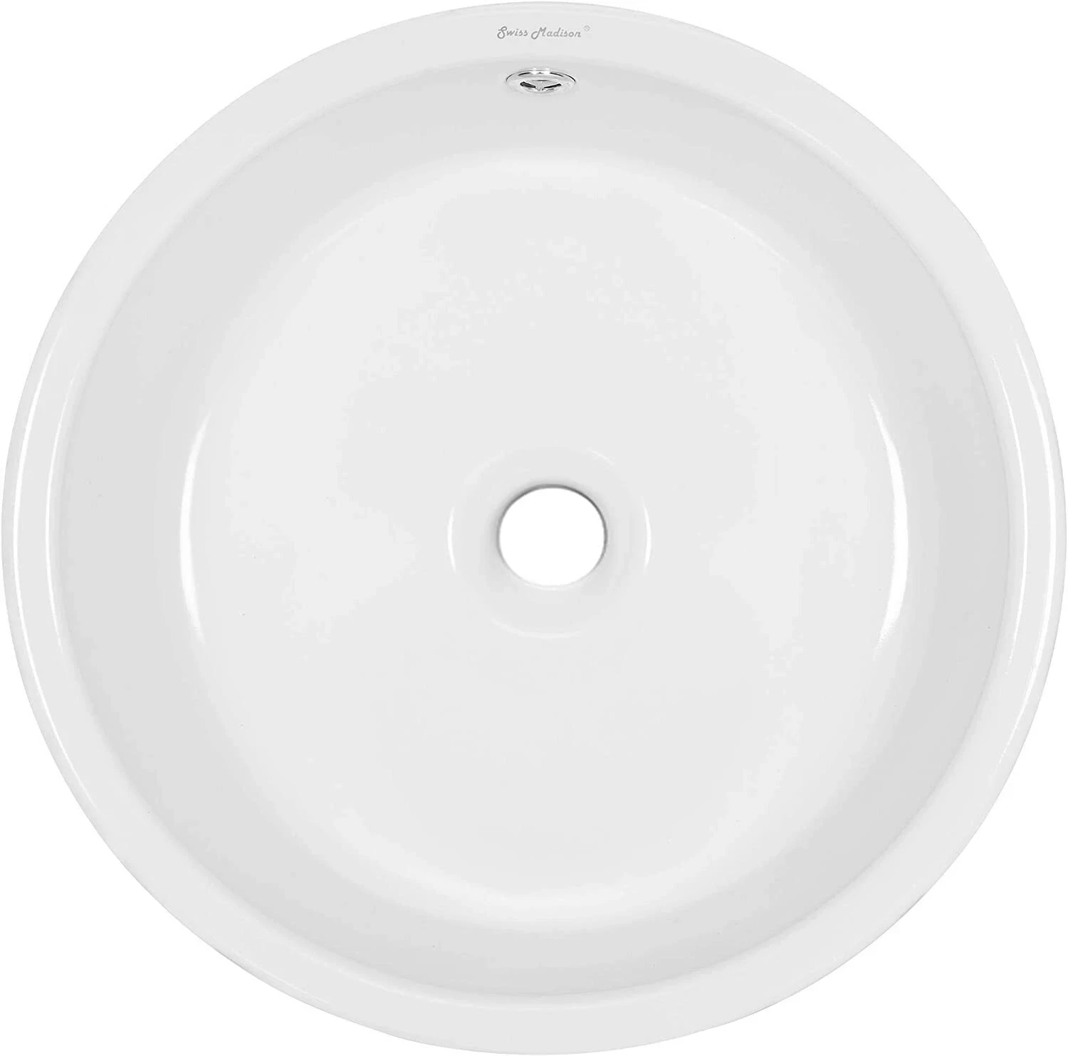 Swiss Madison Monaco Round Ceramic Bathroom Vessel Sink in White