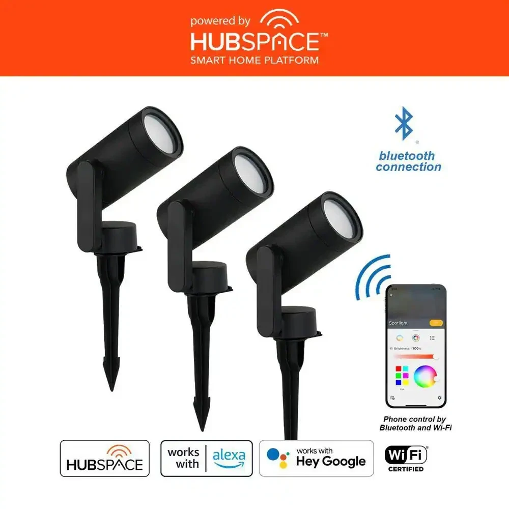 Hampton Bay 10-Watt Equivalent Low Voltage Black LED Outdoor Landscape Spotlight