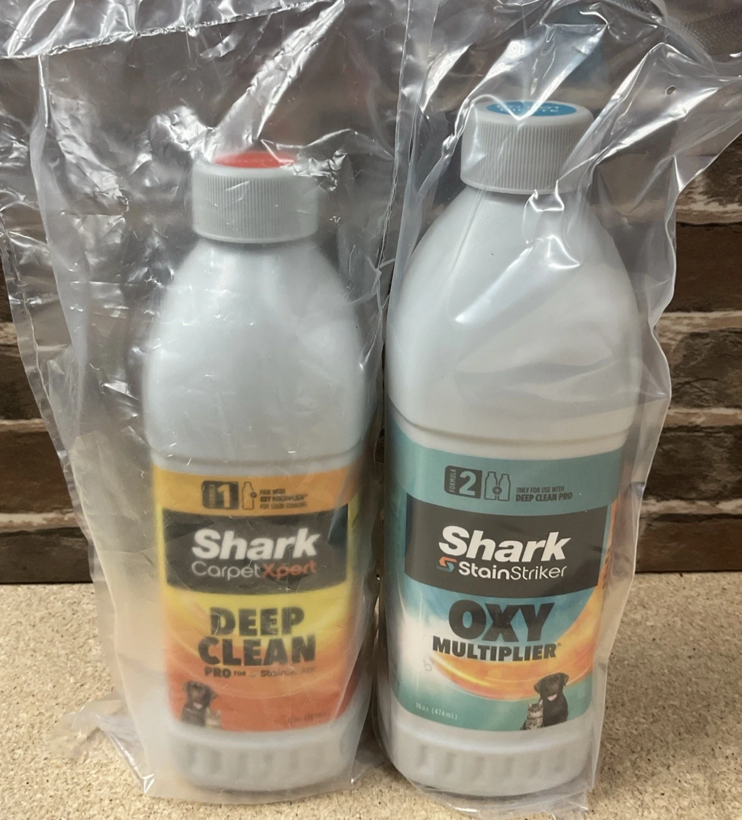 Shark StainStriker Cleaners Bundle 16oz Oxy Multiplier & 12oz Deep Clean