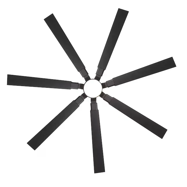 Breezary 7 Blade 72 in. 6 Speed LED Ceiling Fan in Black with Remote Control
