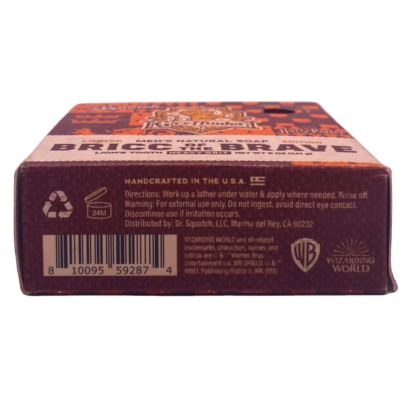 Dr. Squatch Men's Harry Potter LIMITED EDITION Bricc of the Brave-Heavy Grit Soap