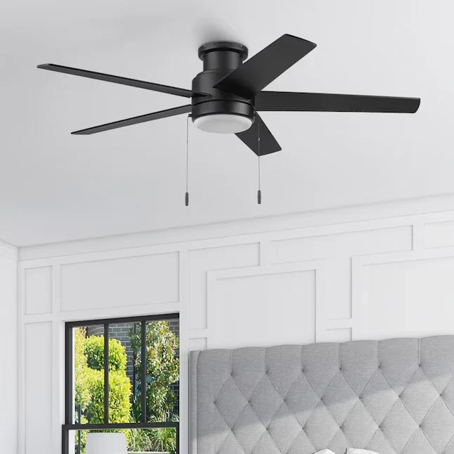 Harbor Breeze Fairbanks 52" Matte Black Indoor/Outdoor LED Ceiling Fan