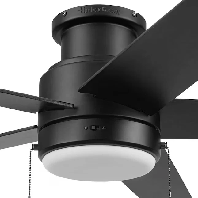 Harbor Breeze Fairbanks 52" Matte Black Indoor/Outdoor LED Ceiling Fan
