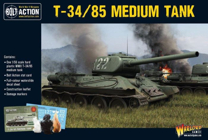T-34/85 Medium Tank - Russians - Bolt Action