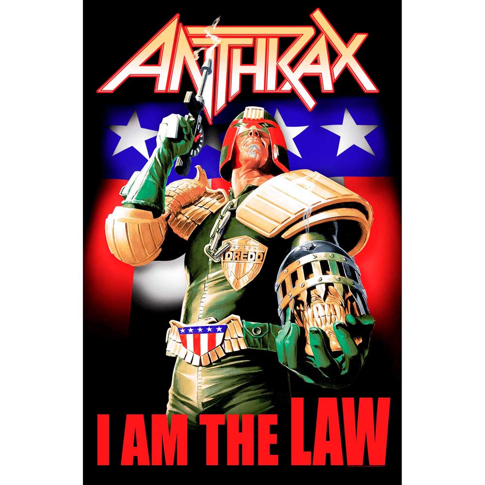 ANTHRAX TEXTILE POSTER: I AM THE LAW