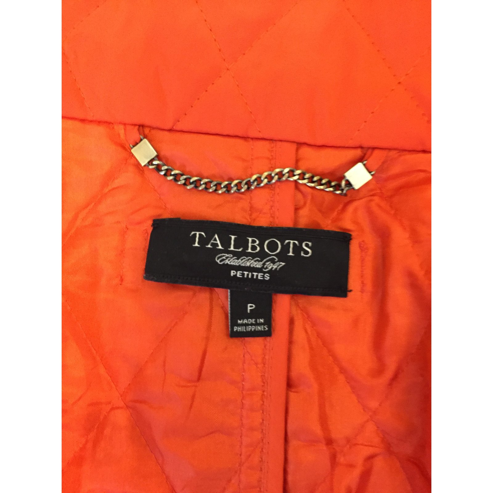 Talbots orange jacket