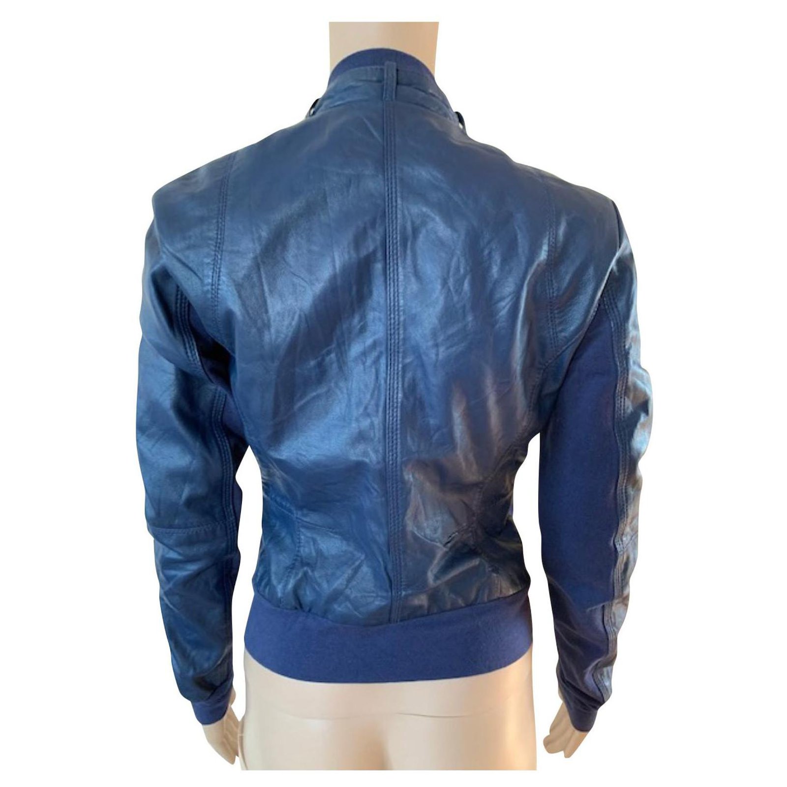 Brand Arma real leather blue jacket