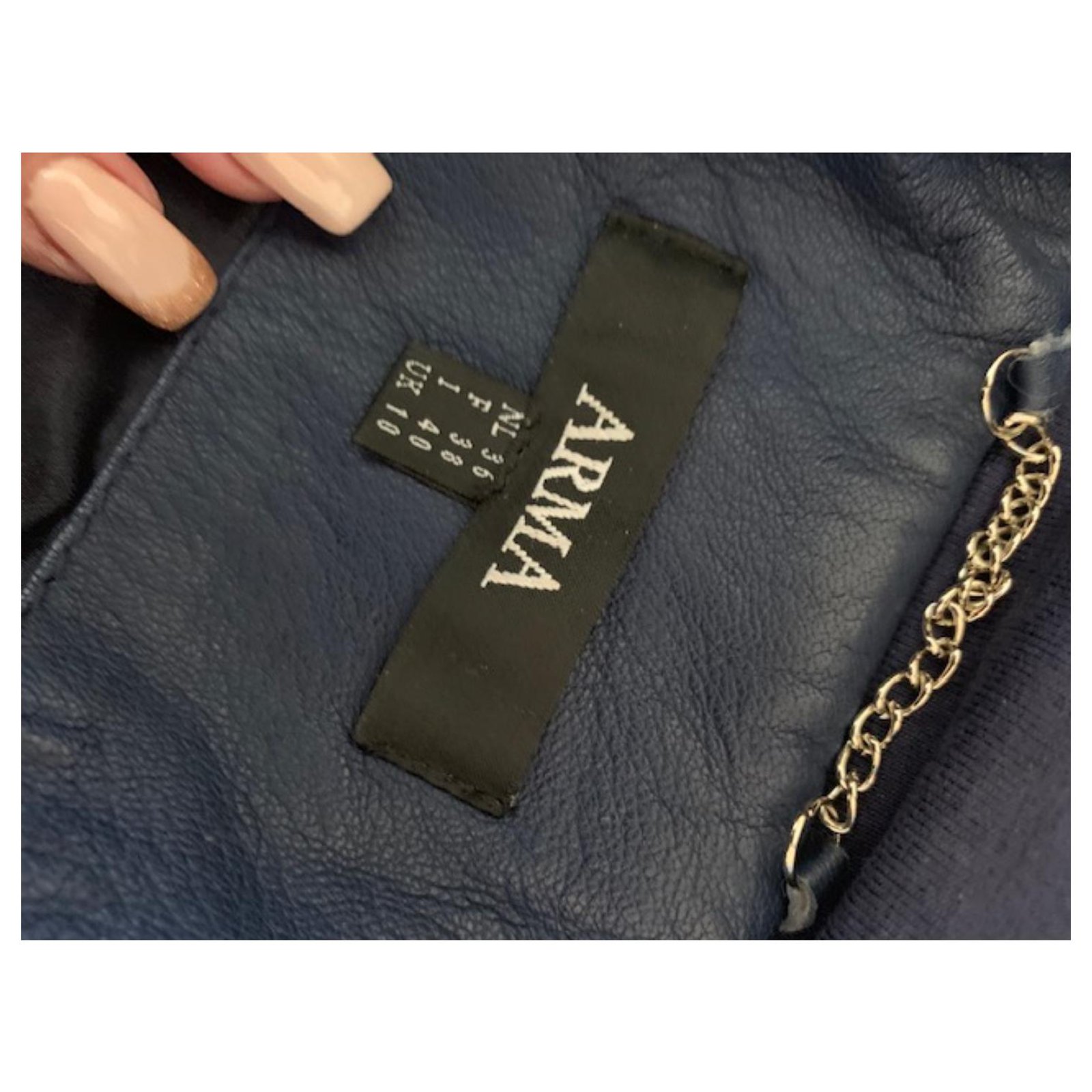Brand Arma real leather blue jacket