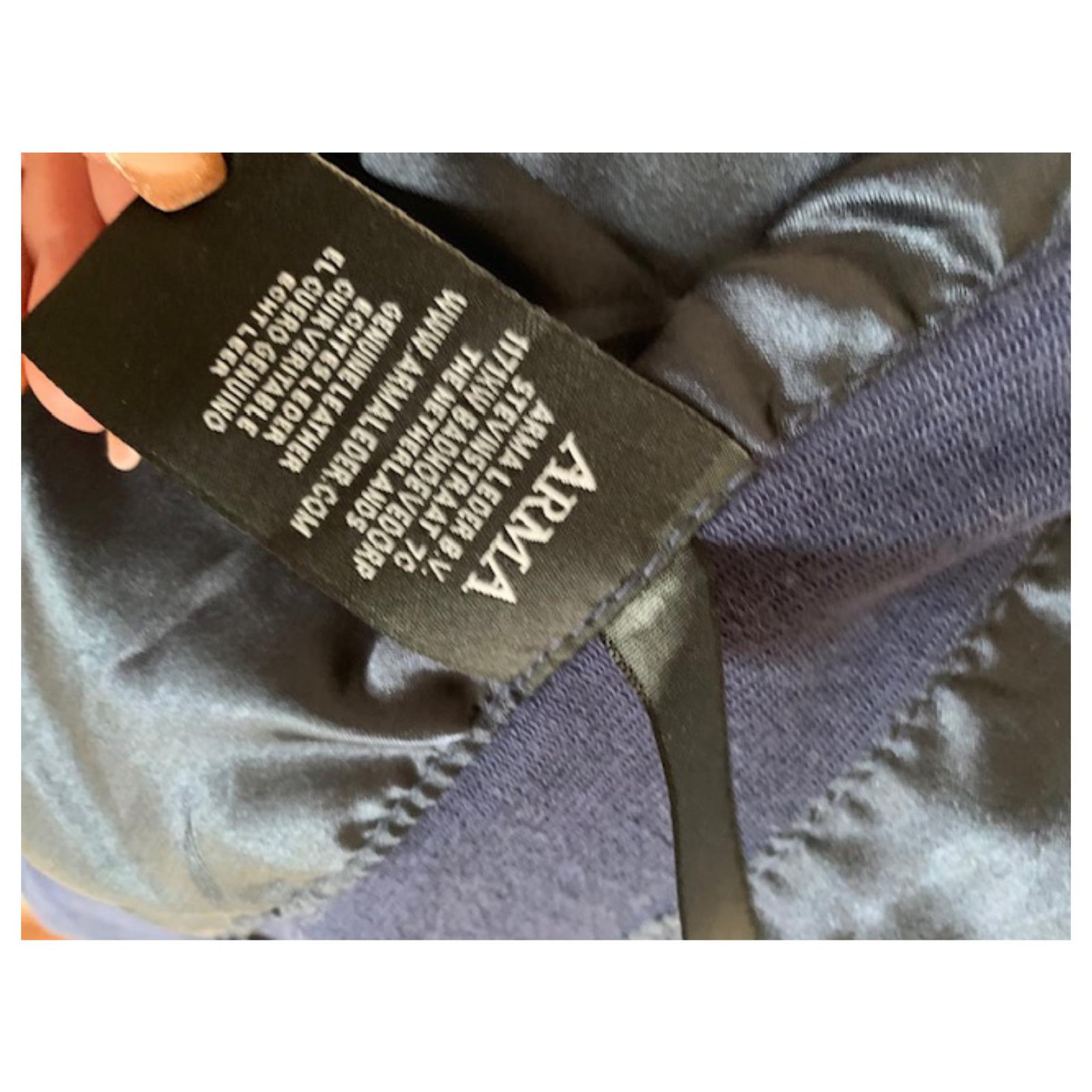 Brand Arma real leather blue jacket