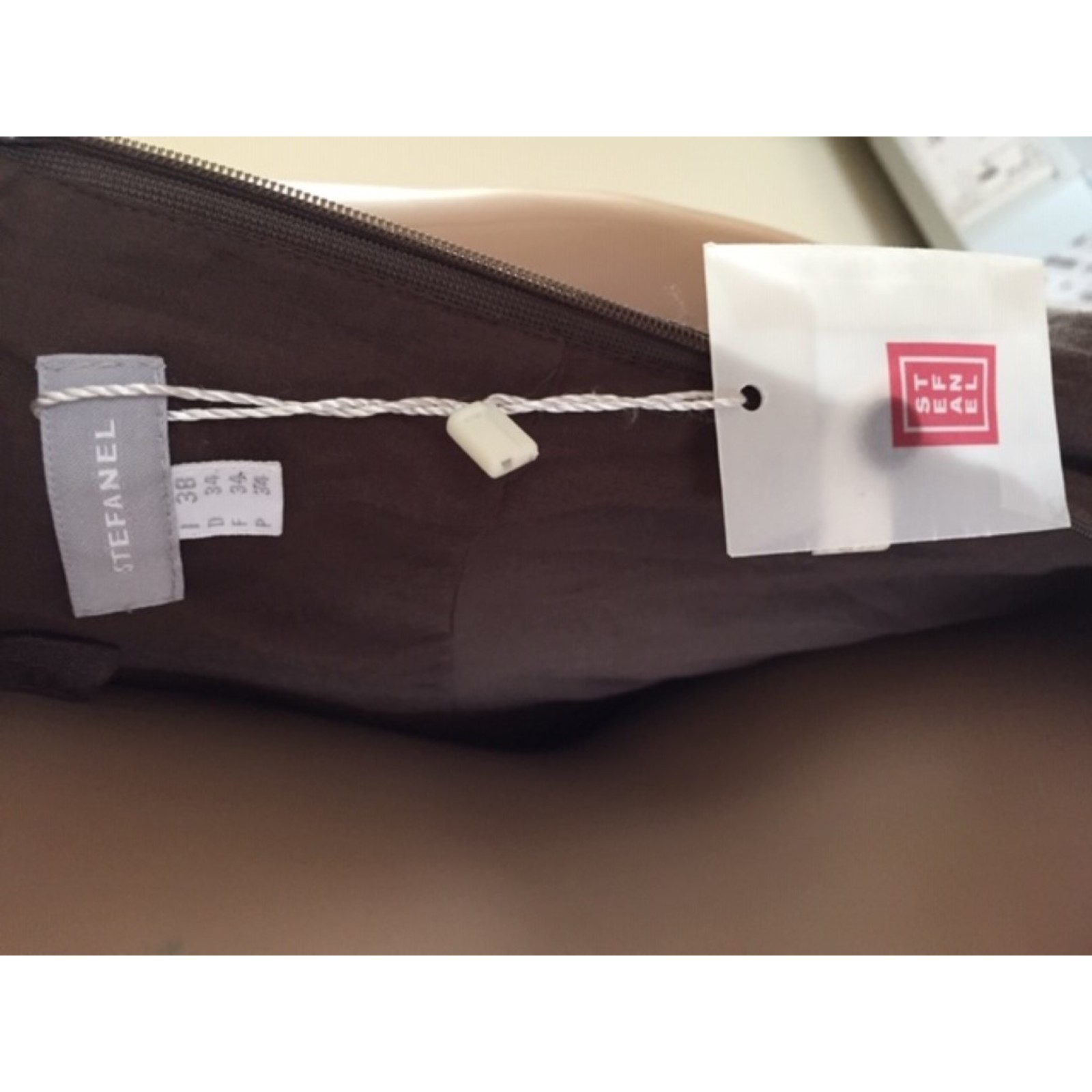 Stefanel linen brown dress